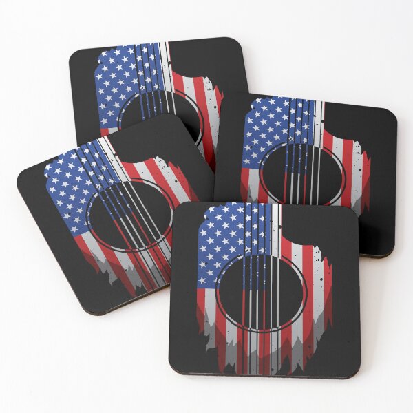 Item preview, American Flag Acoustic Guitar Strings Guitarist designed and sold by BornDesign.