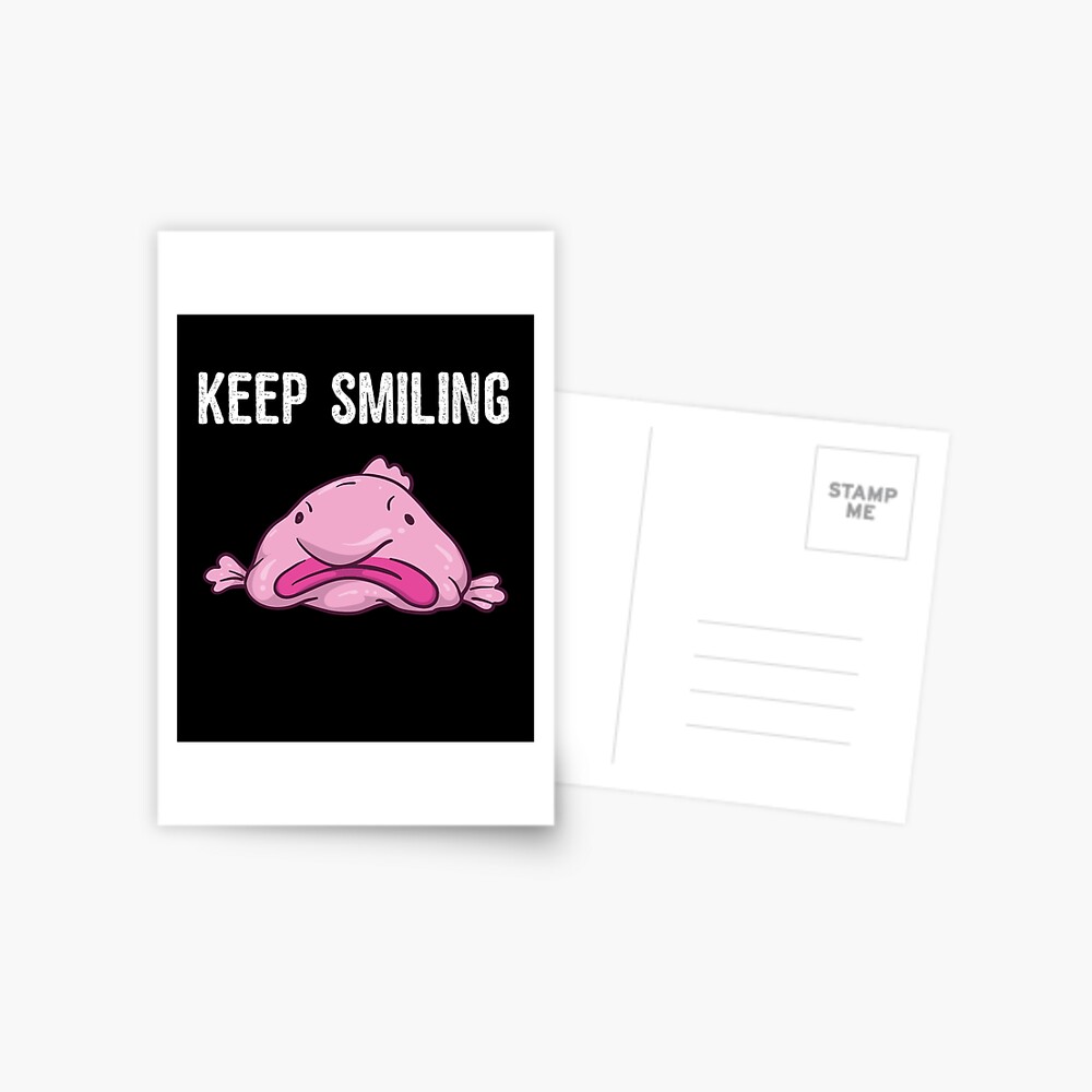 Mr. Blob fish Happy Postcard for Sale by Mannyfog