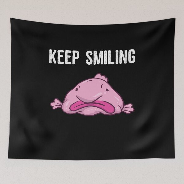 Item preview, Keep Smiling Funny Blobfish Positiv Thinking designed and sold by BornDesign.