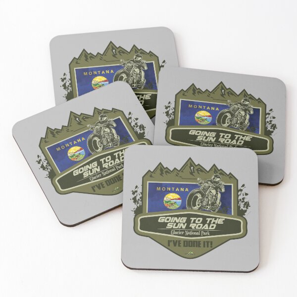 Item preview, Going To The Sun Road USA Motorcycle RV Car Cyclist T-Shirt & Sticker 05 designed and sold by OuterShellUK.