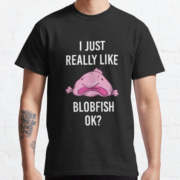  Womens No Bloblem Blobfish Funny Sea Creature Meme Glasses  V-Neck T-Shirt : Clothing, Shoes & Jewelry