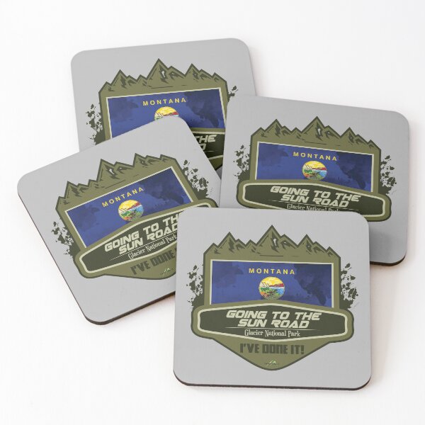 Item preview, Going To The Sun Road USA Motorcycle RV Car Cyclist T-Shirt & Sticker 06 designed and sold by OuterShellUK.