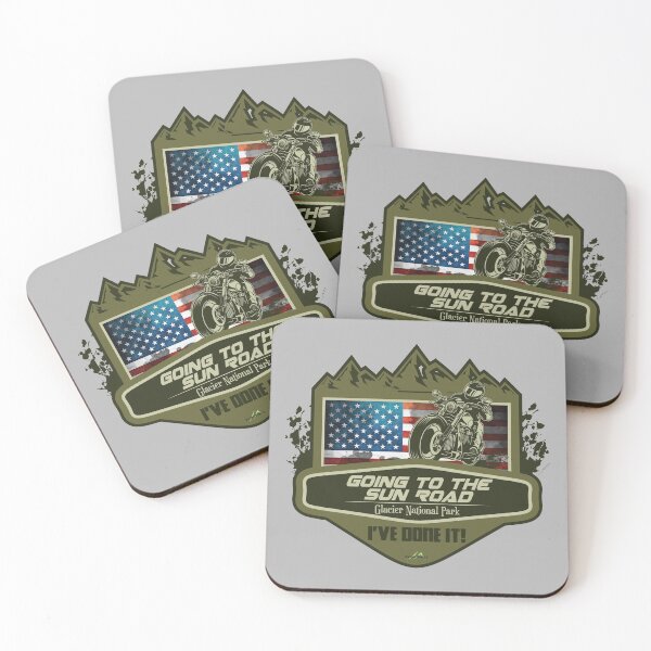 Item preview, Going To The Sun Road USA Motorcycle RV Car Cyclist T-Shirt & Sticker 07 designed and sold by OuterShellUK.