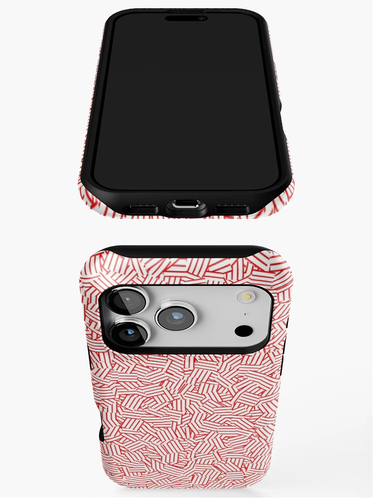 Thumbnail 3 of 4, iPhone Case, Red designed and sold by colorsofcherry.