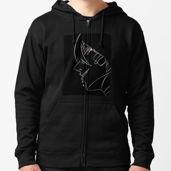 dark anime" zipped hoodietiffcha  redbubble