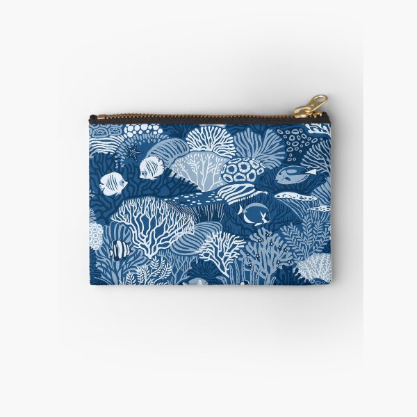 Item preview, Coral Reef in Classic Blue designed and sold by Iker Paz Studio.