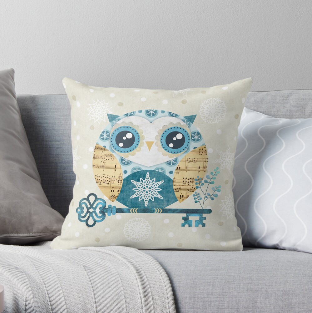 Winter Wonderland Owl Throw Pillow