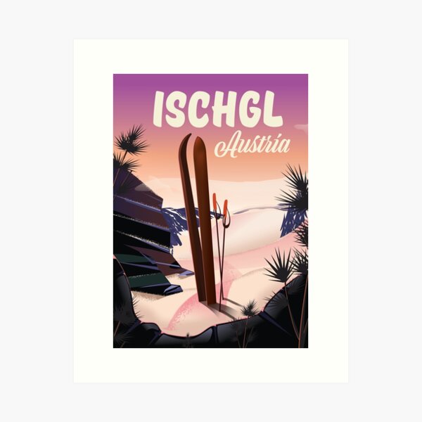 Ischgl, Österreich Reiseplakat Kunstdruck
