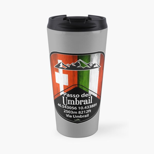 Umbrail Pass Passo dell Umbrail Italien Schweiz Sticker & T-Shirt Thermobecher