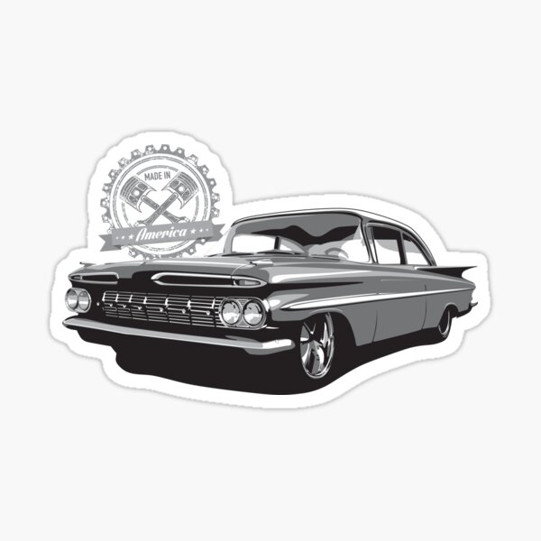 1959 Chevrolet Impala - Made in America Sticker