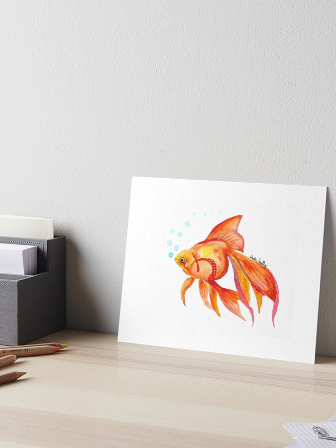 Beautiful and magical watercolor turtle paintining Art - Goldfishwallart