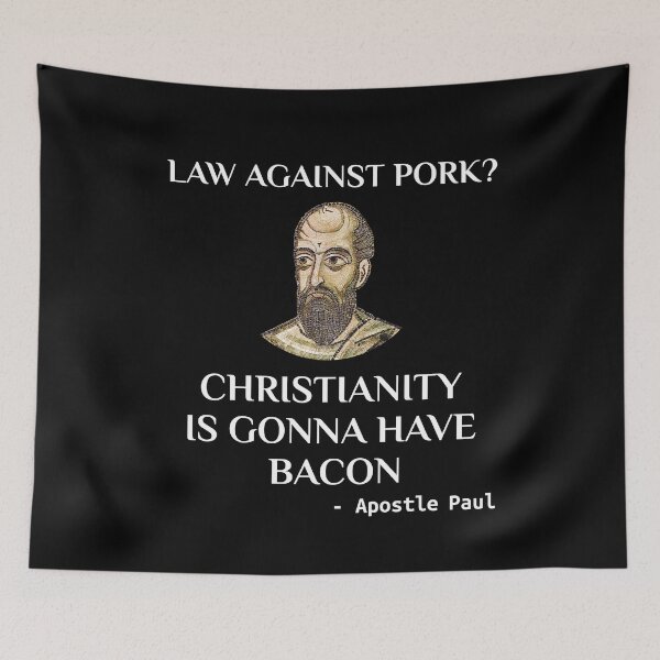 Item preview, Funny Apostle Paul Christian Catholic Meme Bacon designed and sold by Creekman Designs.
