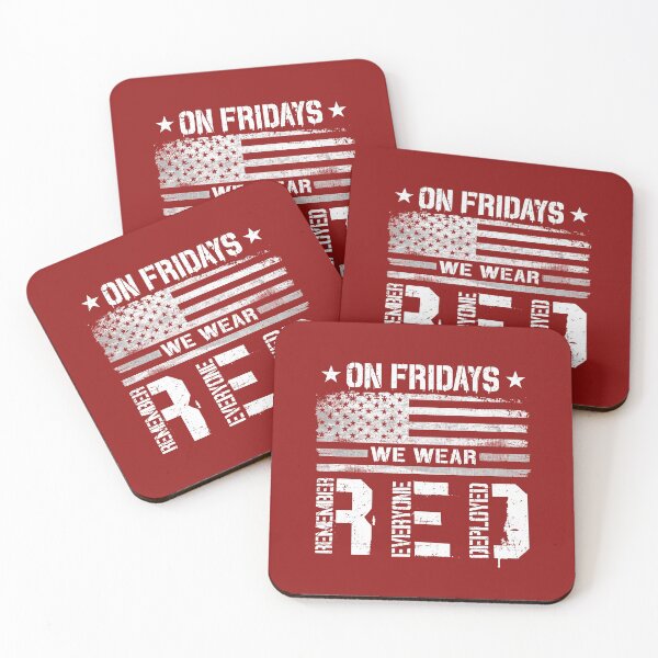 Item preview, On Fridays We Wear Red Friday Remember Everyone Deployed American Flag Vintage  designed and sold by alenaz.