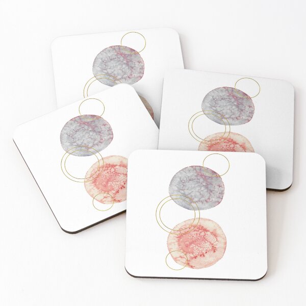 Item preview, Watercolor circles and gold rings designed and sold by kslittleworld.