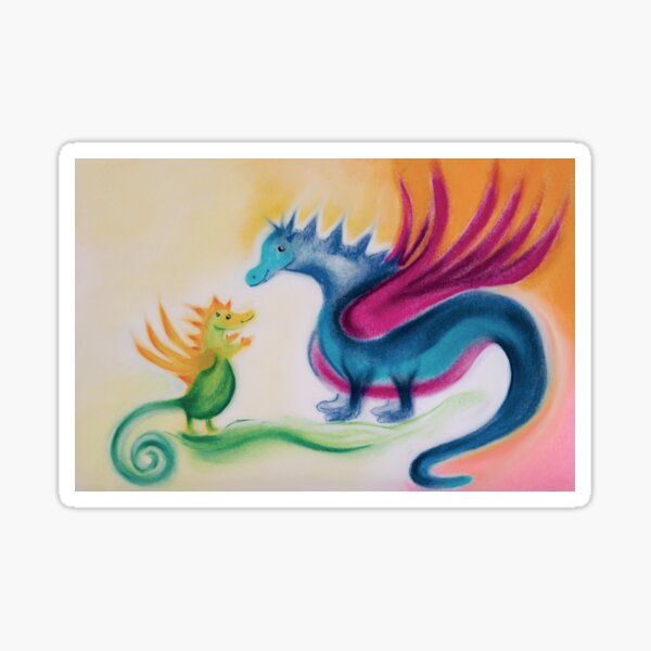 Dragon Baby with Dragon Mom Sticker