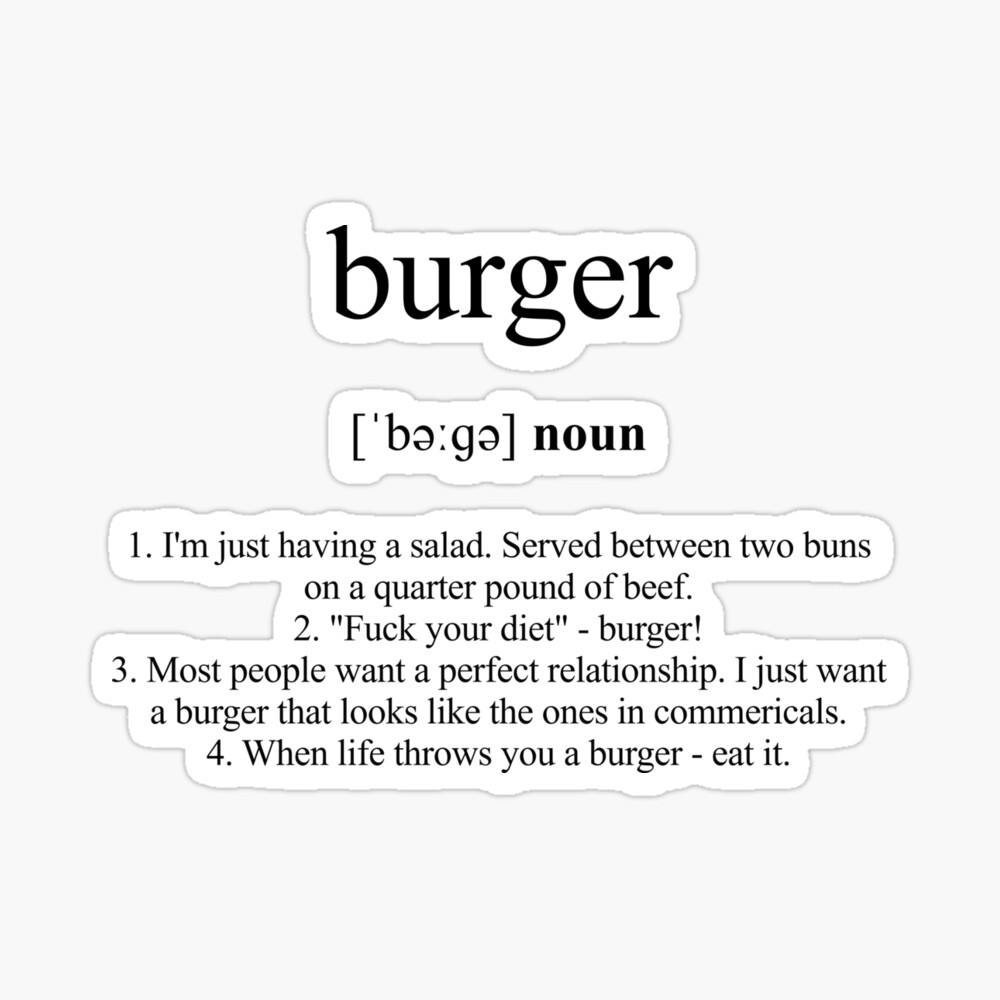 Burger urban dictionary