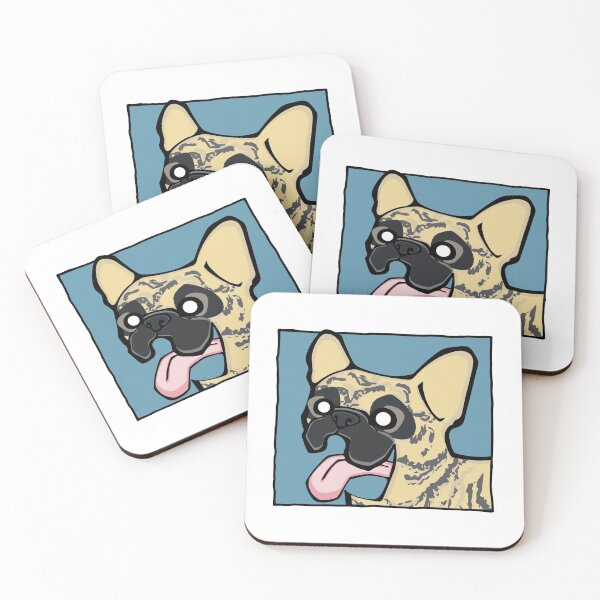 Item preview, French Bulldog - Light Brindle (Face) WHITE BG designed and sold by TheChicken.