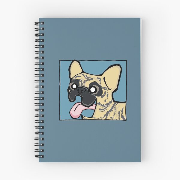 Item preview, French Bulldog - Light Brindle (Face) BLUE BG designed and sold by TheChicken.