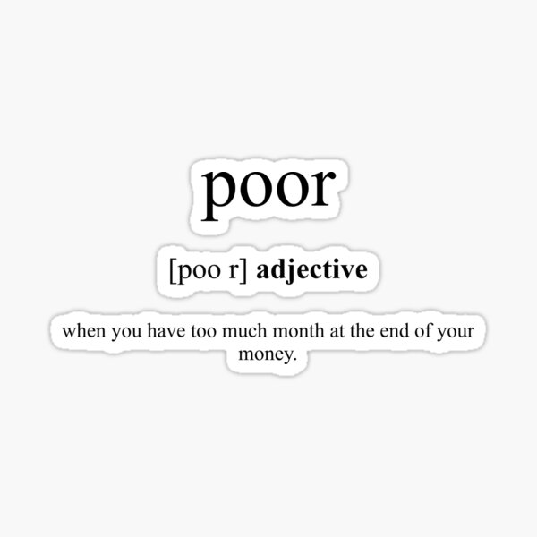 poor-definition-dictionary-collection-sticker-for-sale-by-designschmiede-redbubble