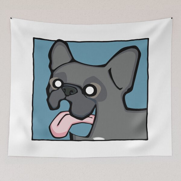 Item preview, French Bulldog - Blue (Face) WHITE BG designed and sold by TheChicken.