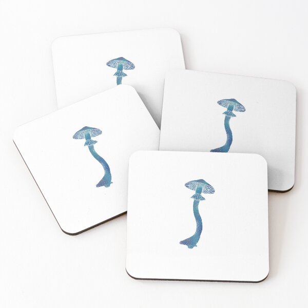 Item preview, tie dye mushroom blue hues designed and sold by rattiboi.