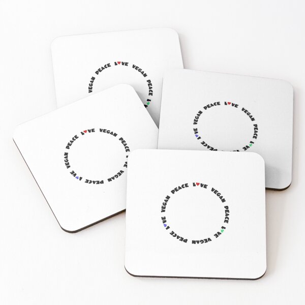 Item preview, Peace Love Vegan Circle with black font designed and sold by Annie Nader.