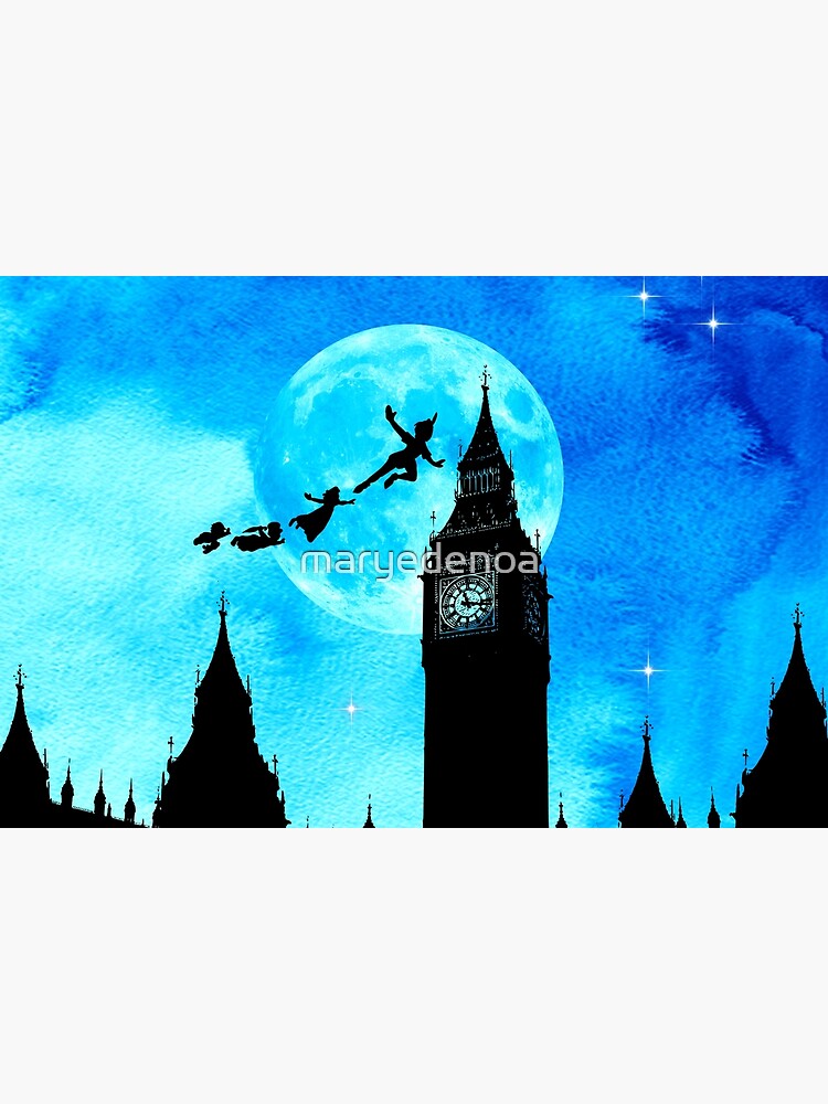 Magical Watercolor Night - Peter Pan by maryedenoa