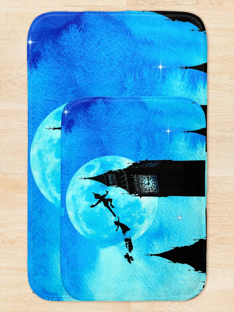Alternate view of Magical Watercolor Night - Peter Pan Bath Mat