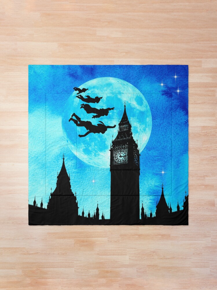 Alternate view of Magical Watercolor Night - Peter Pan Comforter