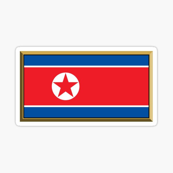 Nordkorea-Flaggen-Aufkleber, Geschenke und Produkte Sticker