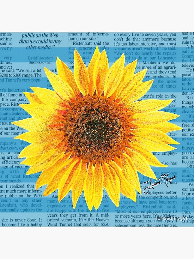 Tarjetas de felicitación «Puntillismo de girasol» de larissamoyer |  Redbubble