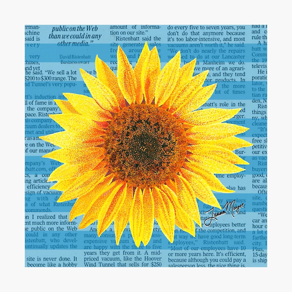 Póster «Puntillismo de girasol» de larissamoyer | Redbubble