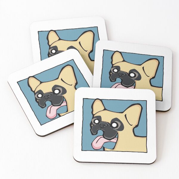 Item preview, French Bulldog - Fawn (Face) WHITE BG designed and sold by TheChicken.