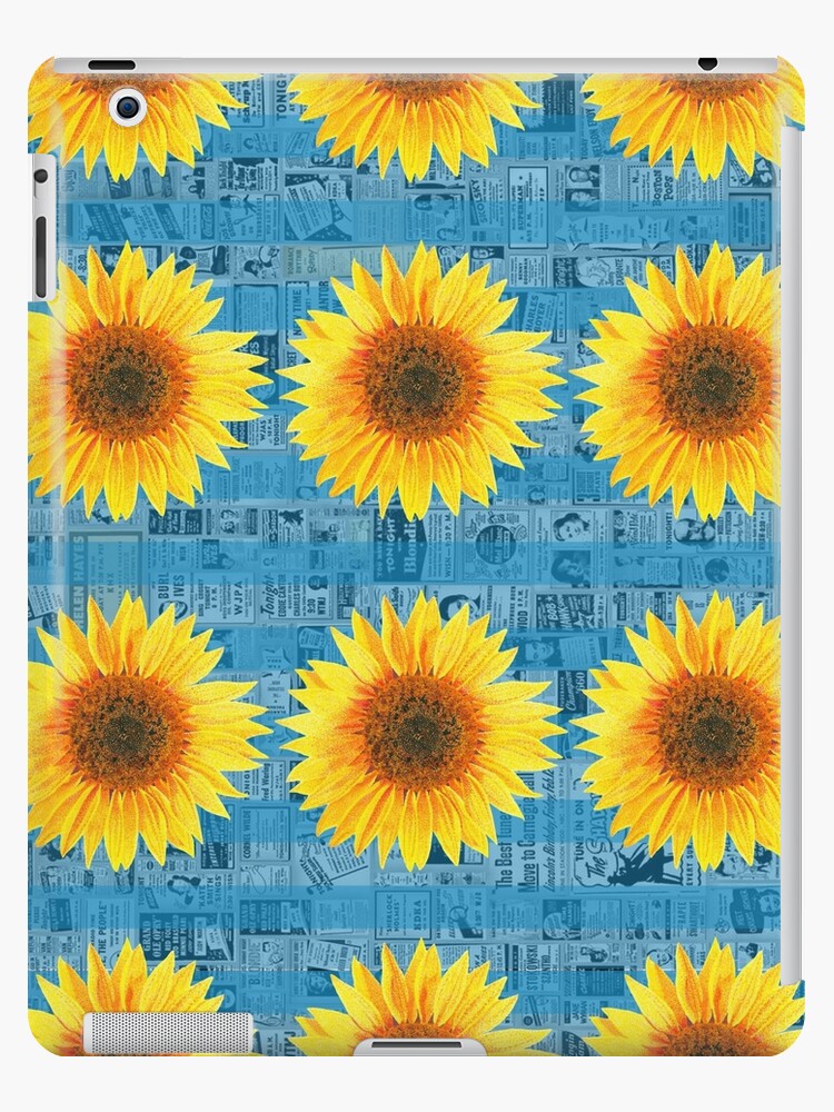 Funda y vinilo para iPad «Puntillismo de girasol» de larissamoyer |  Redbubble