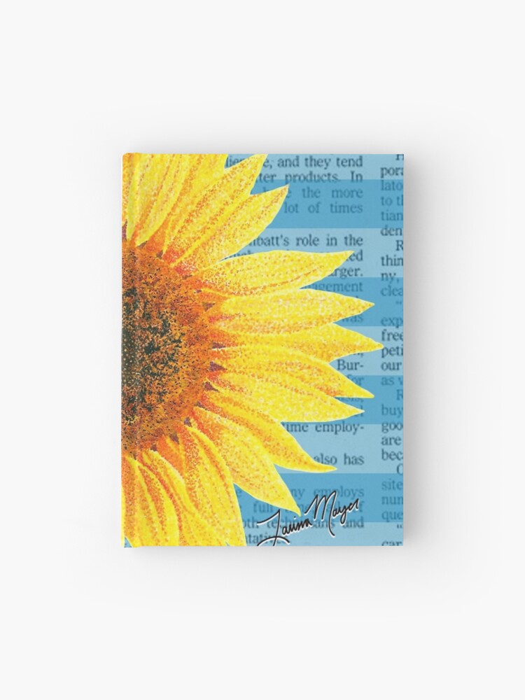 Cuaderno de tapa dura «Puntillismo de girasol» de larissamoyer | Redbubble