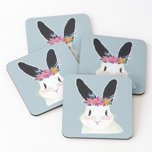 Mochi the bunny Coasters (Set of 4)