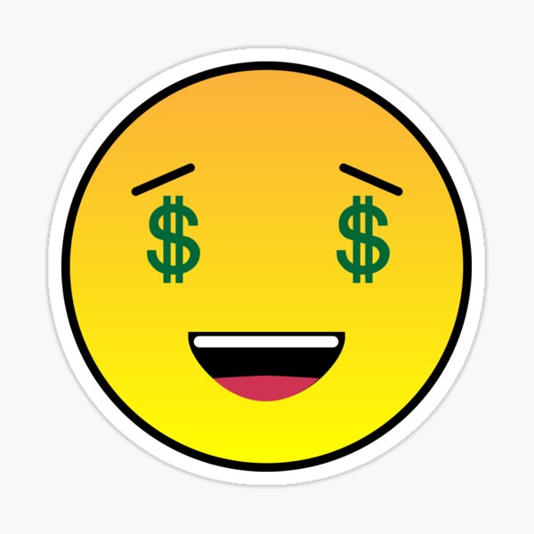 "Cash Emoji" Sticker by GorsskyVlogs | Redbubble