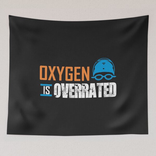 Item preview, Oxygen is Overrated Swim Team funny gift for swimmer designed and sold by hadleydesigns.