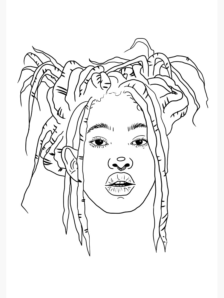 Minimal Portrait Of Willow Smith Greeting Card By Dryelbows Redbubble