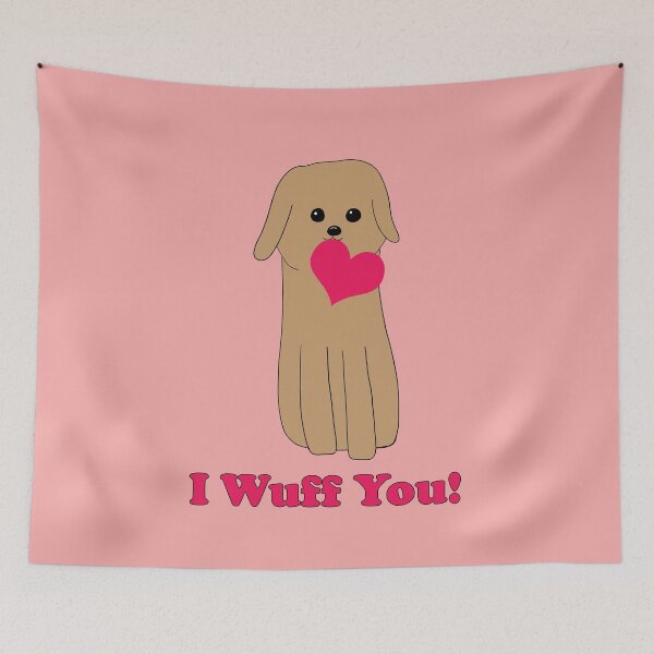 Item preview, I Wuff You! (Dog With Heart) designed and sold by alisadesigns.