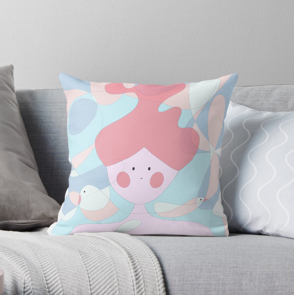 Sea fairy Throw Pillow