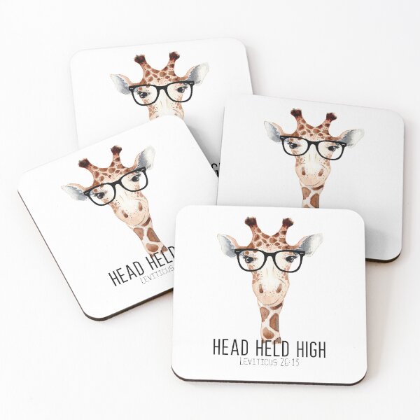 Item preview, Head Held High Giraffe with Glasses - Leviticus 26:13 designed and sold by TapestryDesigns.