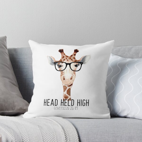 Item preview, Head Held High Giraffe with Glasses - Leviticus 26:13 designed and sold by TapestryDesigns.