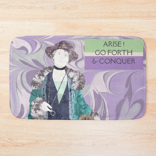 Item preview, Emmeline Pankhurst :Portrait in Marbled Paper designed and sold by MarbleCloud.