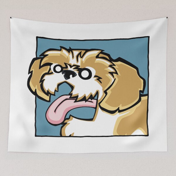 Item preview, Shih Tzu - Gold and White (Face) WHITE BG designed and sold by TheChicken.
