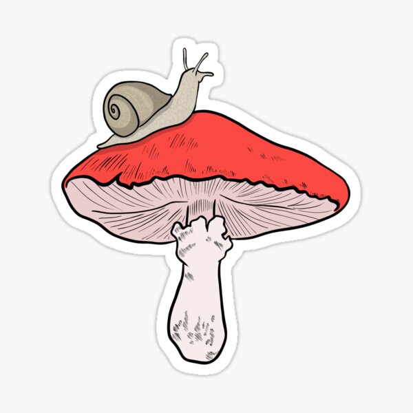 snail & mushroom Sticker