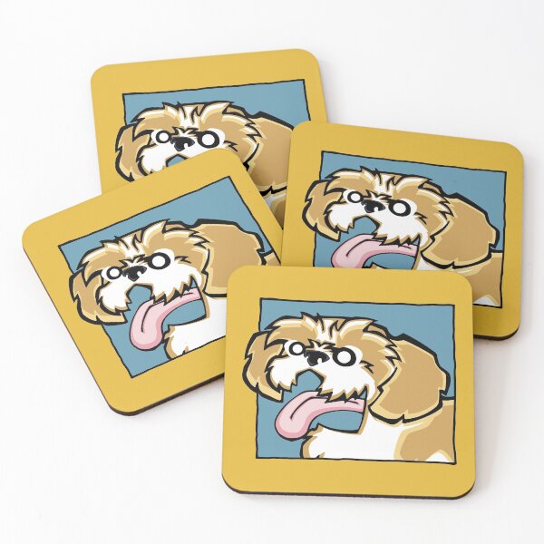 Item preview, Shih Tzu - Gold and White (Face) YELLOW BG designed and sold by TheChicken.