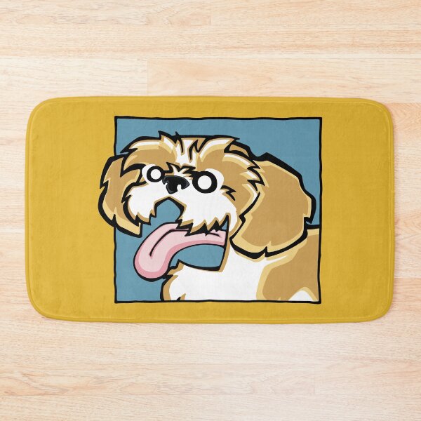 Item preview, Shih Tzu - Gold and White (Face) YELLOW BG designed and sold by TheChicken.