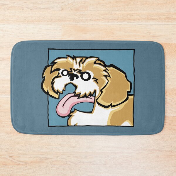 Item preview, Shih Tzu - Gold and White (Face) BLUE BG designed and sold by TheChicken.