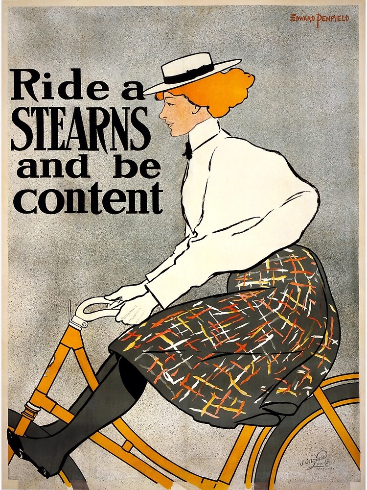 Thumbnail 7 of 7, Framed Art Print, Stearns bicycle - Edward Penfield (1896) designed and sold by Alex-Strange.